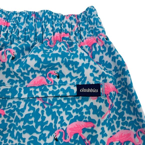 Chubbies Men's The Domingos Are For Flamingos 5.5" Classic Swim Trunk Size M - Picture 9 of 12